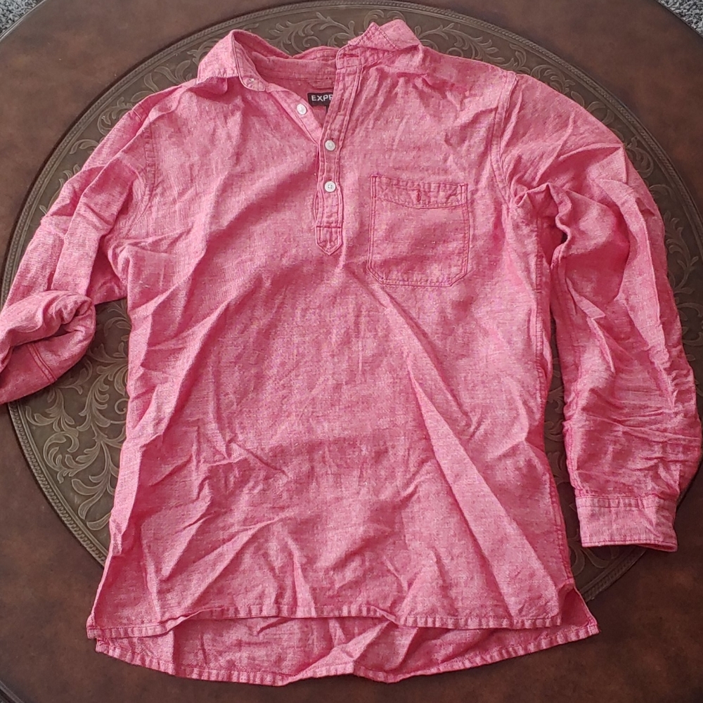 Quarter button down w/pocket